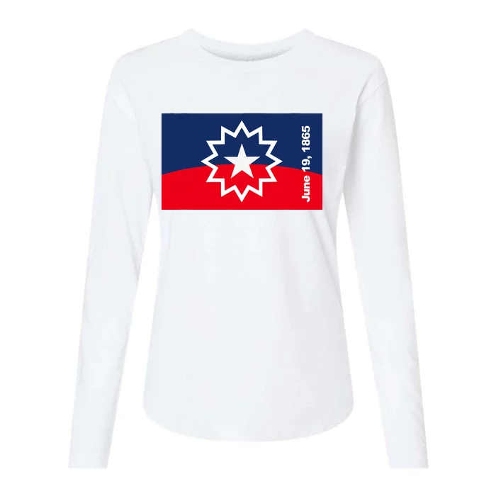 Juneteenth Flag Womens Cotton Relaxed Long Sleeve T-Shirt