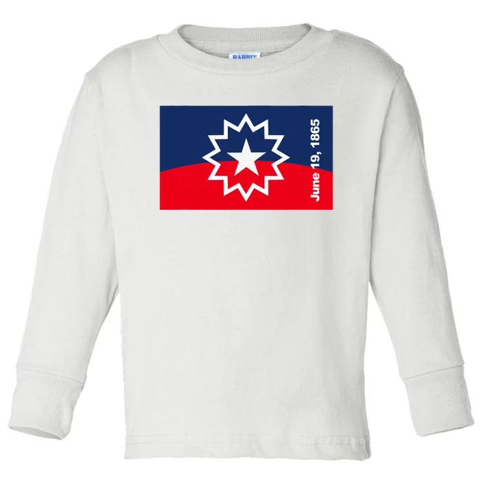 Juneteenth Flag Toddler Long Sleeve Shirt