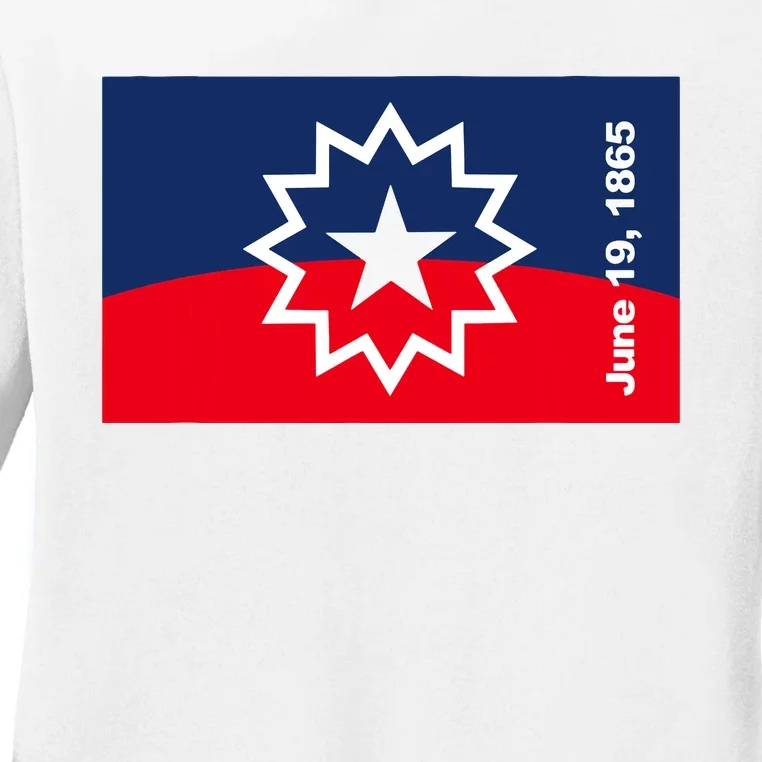 Juneteenth Flag Ladies Long Sleeve Shirt