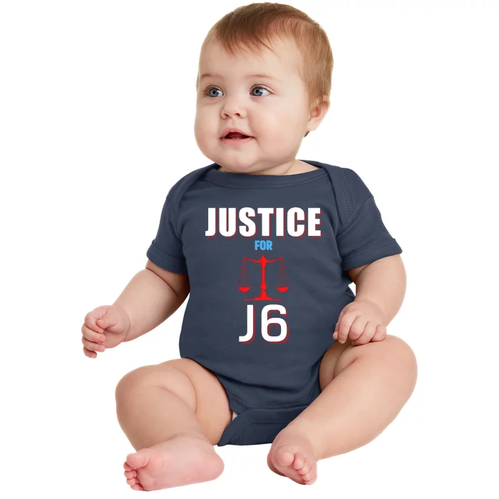 Justice For J6 Conservative Anti Biden Baby Bodysuit