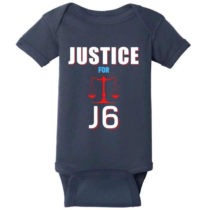 Justice For J6 Conservative Anti Biden Baby Bodysuit