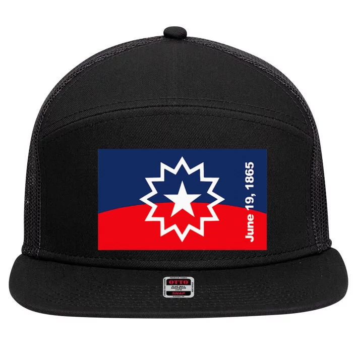 Junenth Flag 7 Panel Mesh Trucker Snapback Hat