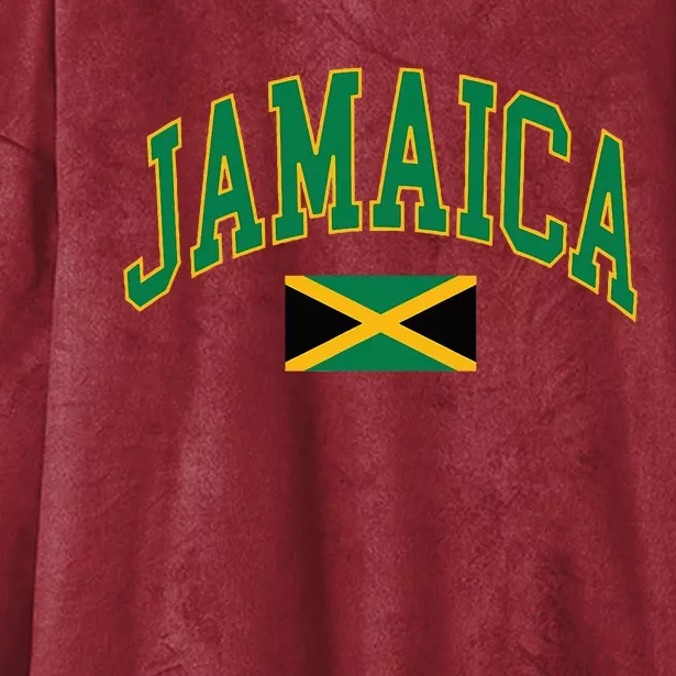 Jamaica Flag Hooded Wearable Blanket