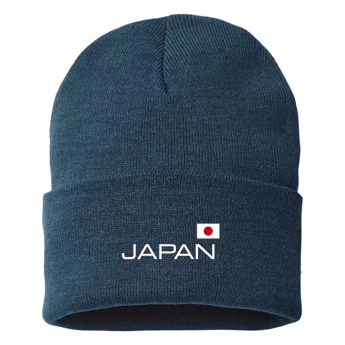 JAPAN FLAG JAPANESE ATHLETIC SOCCER SPORTS JERSEY STYLE. Sustainable Knit Beanie