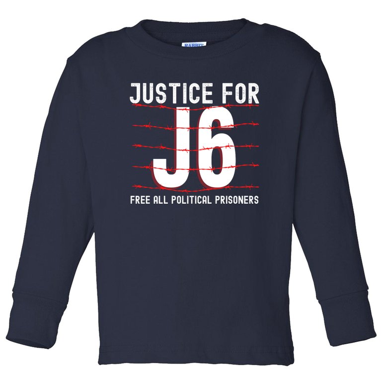 Justice For J6 Conservative Toddler Long Sleeve Shirt