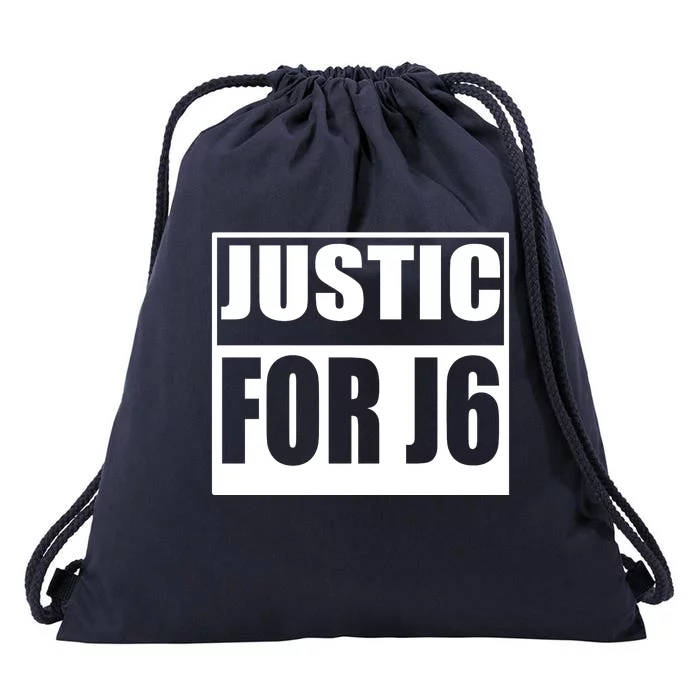 Justice For J6 Conservative Drawstring Bag