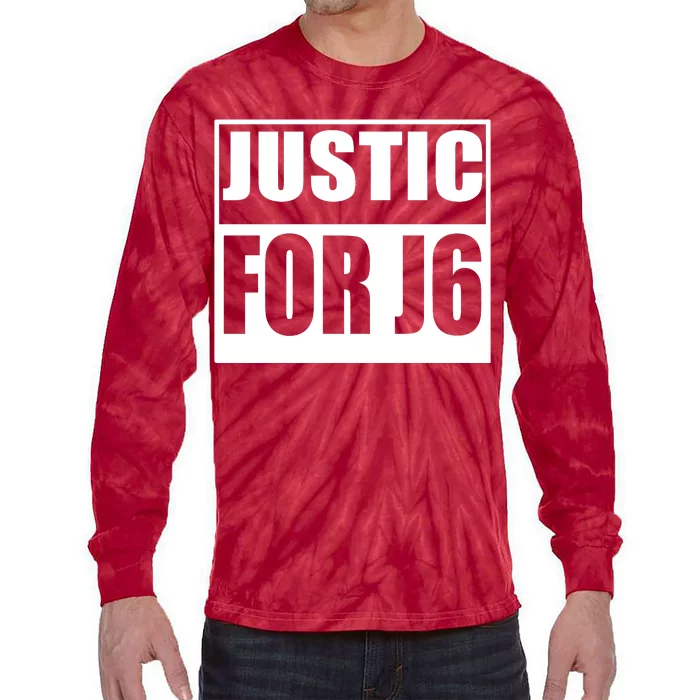 Justice For J6 Conservative Tie-Dye Long Sleeve Shirt