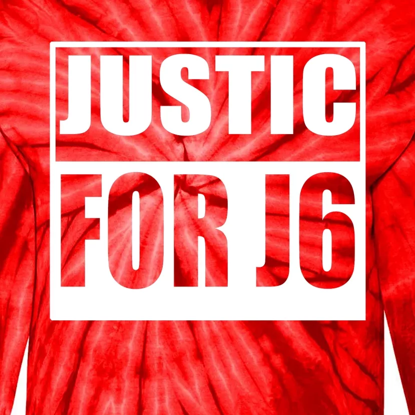 Justice For J6 Conservative Tie-Dye Long Sleeve Shirt