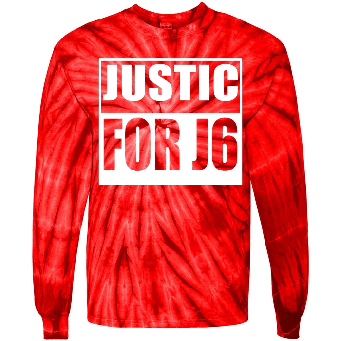 Justice For J6 Conservative Tie-Dye Long Sleeve Shirt