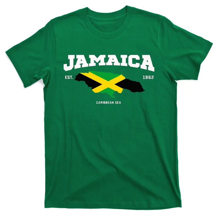 Jamaican Flag Jamaica Map Vacation To Jamaica 2024 T-Shirt