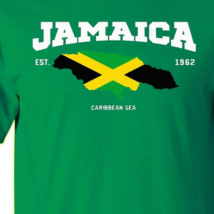 Jamaican Flag Jamaica Map Vacation To Jamaica 2024 Tall T-Shirt