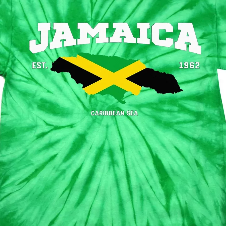 Jamaican Flag Jamaica Map Vacation To Jamaica 2024 Tie-Dye T-Shirt