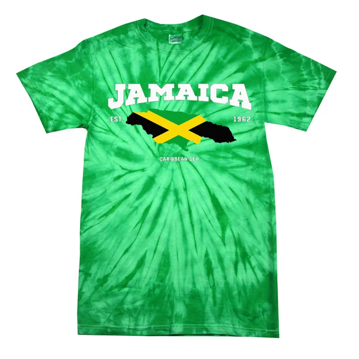 Jamaican Flag Jamaica Map Vacation To Jamaica 2024 Tie-Dye T-Shirt