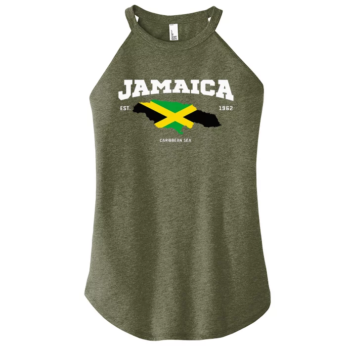 Jamaican Flag Jamaica Map Vacation To Jamaica 2024 Women’s Perfect Tri Rocker Tank