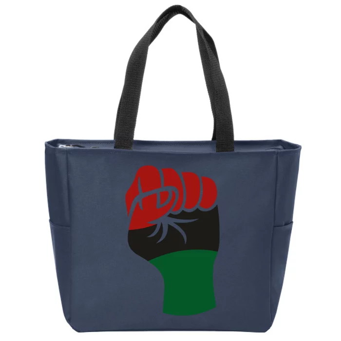 Juneteenth Fist Zip Tote Bag