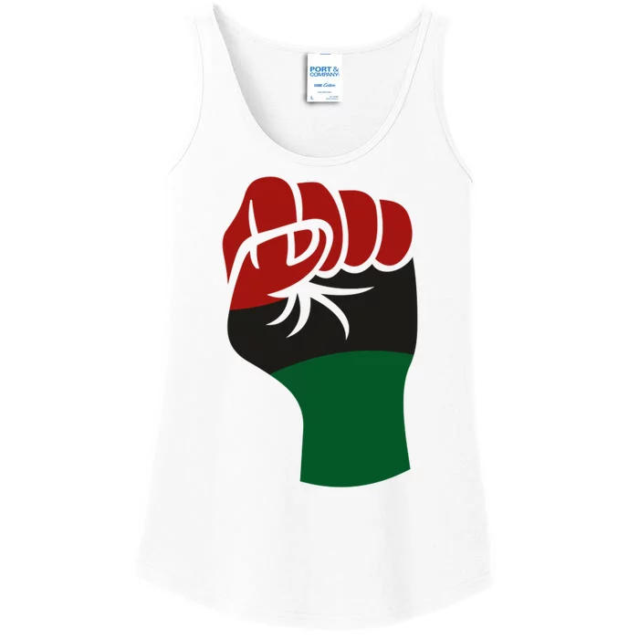 Juneteenth Fist Ladies Essential Tank