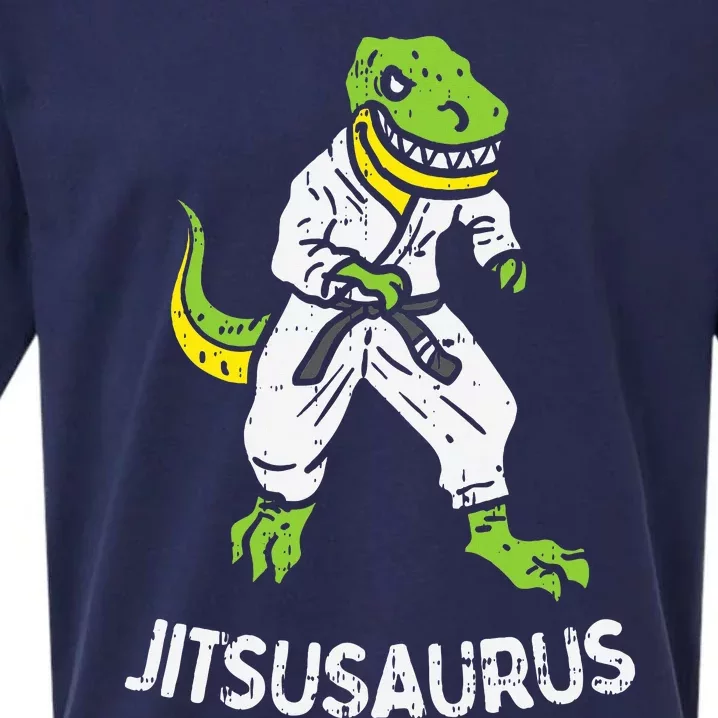 Jitsusaurus Funny Jiu Jitsu Trex Black Belt Martial Art Gift Sueded Cloud Jersey T-Shirt