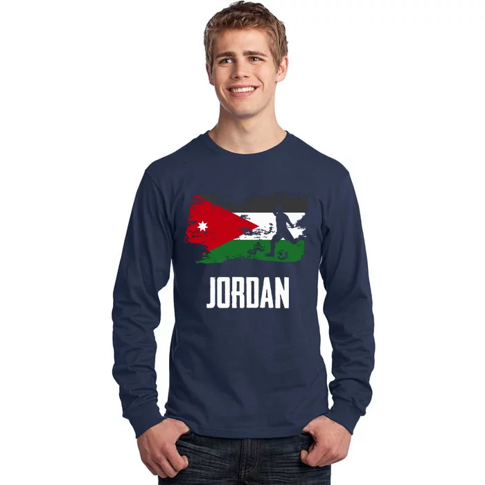 Jordan Flag Jersey Jordanian Soccer Team Jordanian Premium Tall Long Sleeve T-Shirt