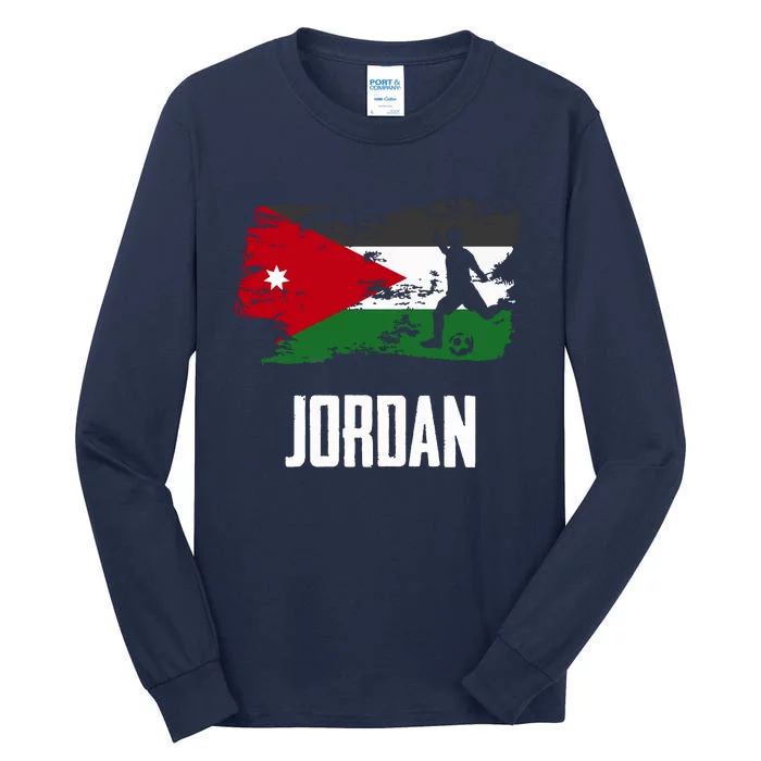 Jordan Flag Jersey Jordanian Soccer Team Jordanian Premium Tall Long Sleeve T-Shirt