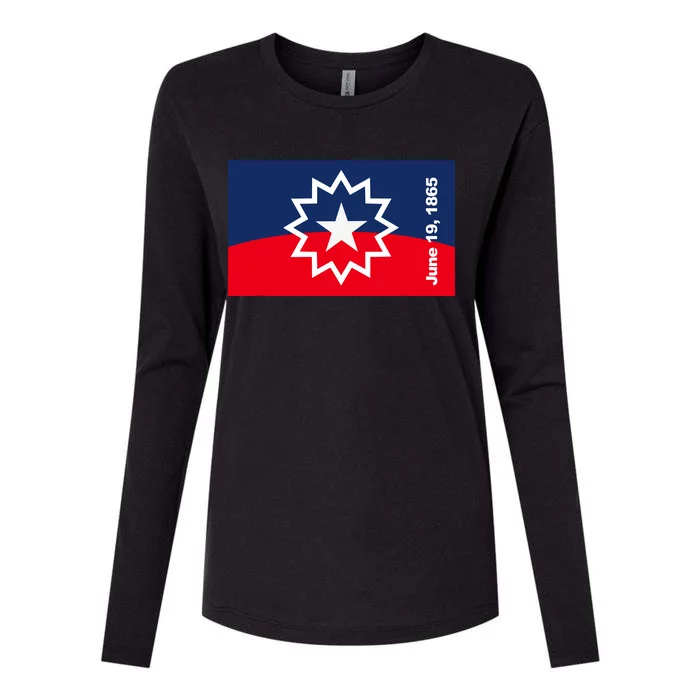 Juneteenth Flag Womens Cotton Relaxed Long Sleeve T-Shirt