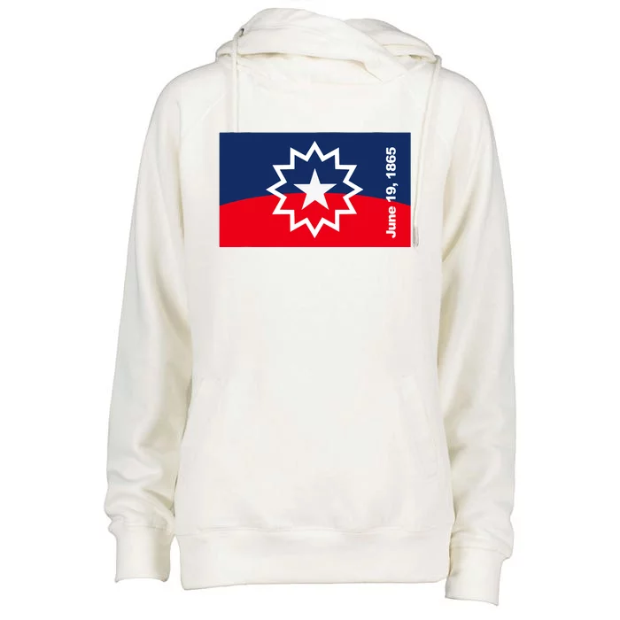 Juneteenth Flag Womens Funnel Neck Pullover Hood