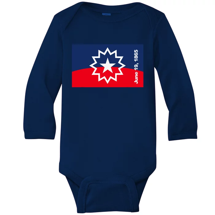 Juneteenth Flag Baby Long Sleeve Bodysuit