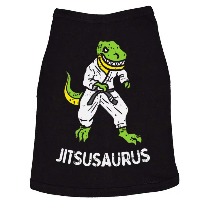 Jitsusaurus Funny Jiu Jitsu Trex Black Belt Martial Art Gift Doggie Tank