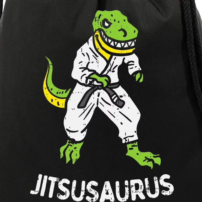 Jitsusaurus Funny Jiu Jitsu Trex Black Belt Martial Art Gift Drawstring Bag