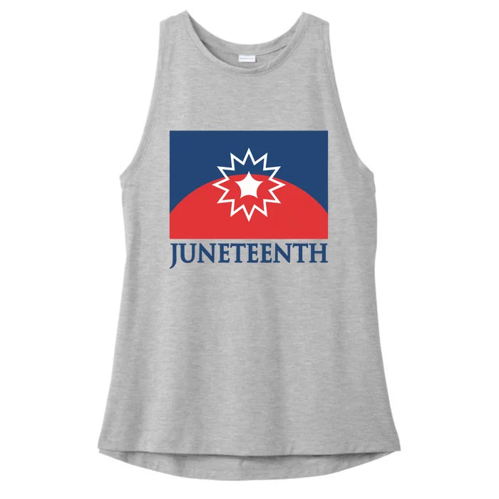 Juneteenth Flag Ladies Tri-Blend Wicking Tank