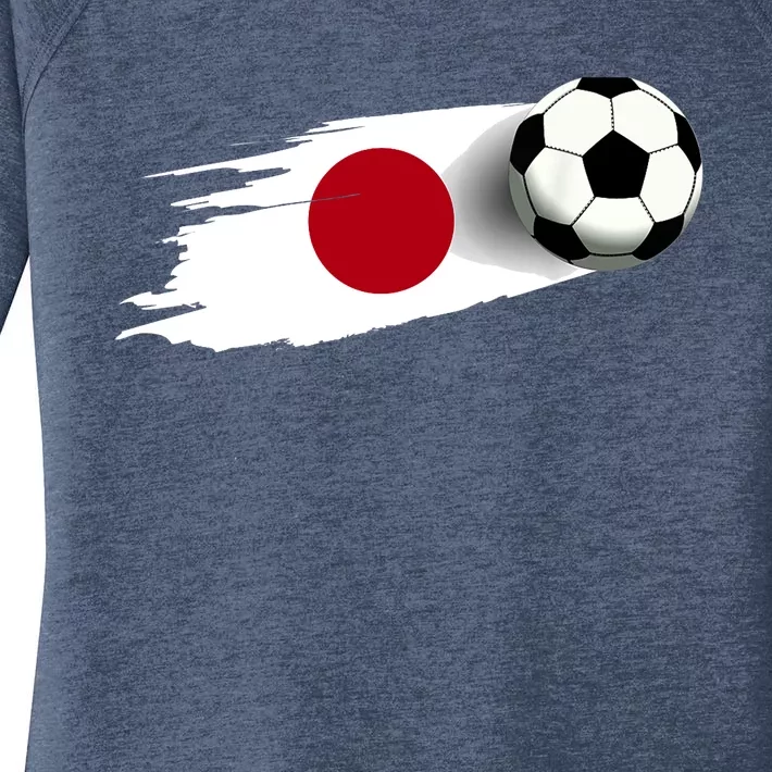 Japan Flag Jersey Japanese Soccer Team Japanese Women's Perfect Tri Tunic Long Sleeve Shirt