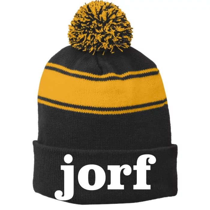 Jorf Funny Jury Duty Trial Attorney Juror Judge Stripe Pom Pom Beanie