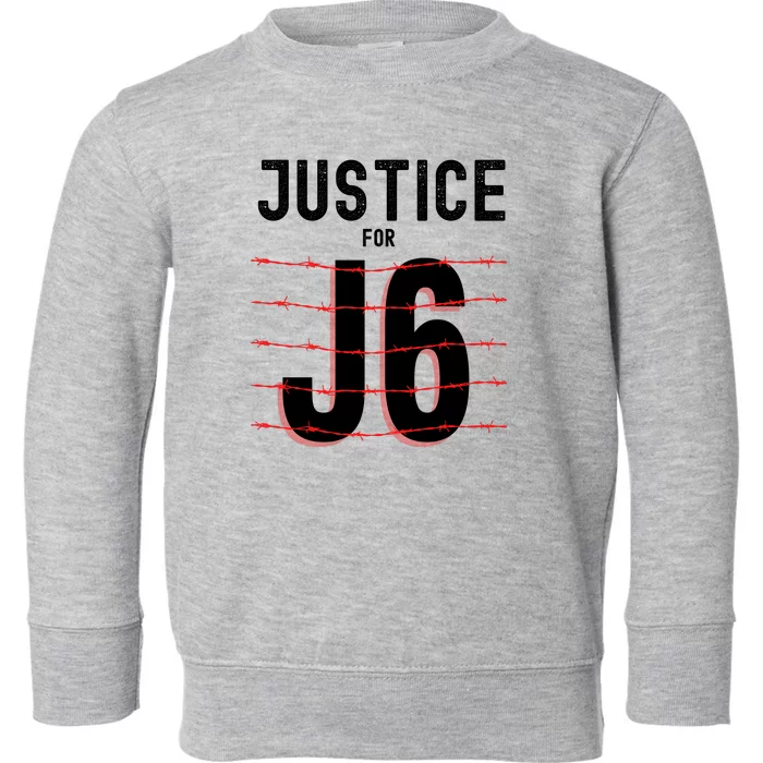 Justice For J6 Conservative January 6 Anti Biden Toddler Sweatshirt