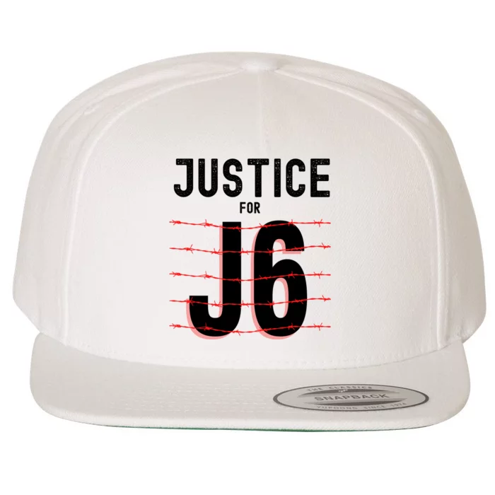 Justice For J6 Conservative January 6 Anti Biden Wool Snapback Cap