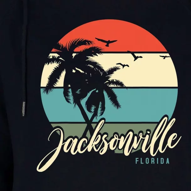 Jacksonville Florida Womens Funnel Neck Pullover Hood