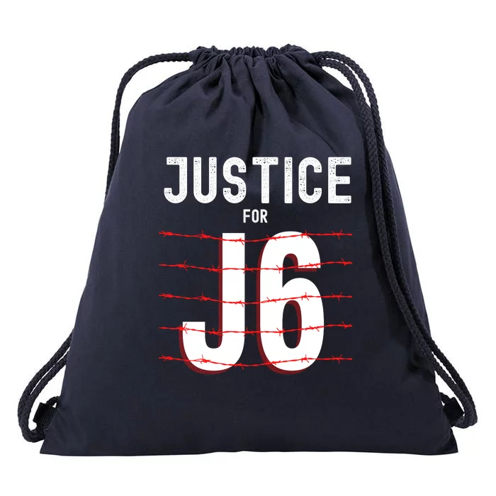 Justice For J6 Conservative January 6 Drawstring Bag