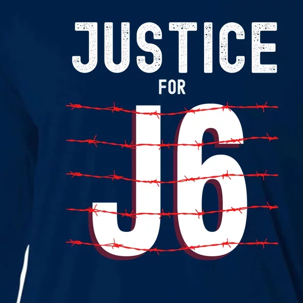 Justice For J6 Conservative January 6 Cooling Performance Long Sleeve Crew