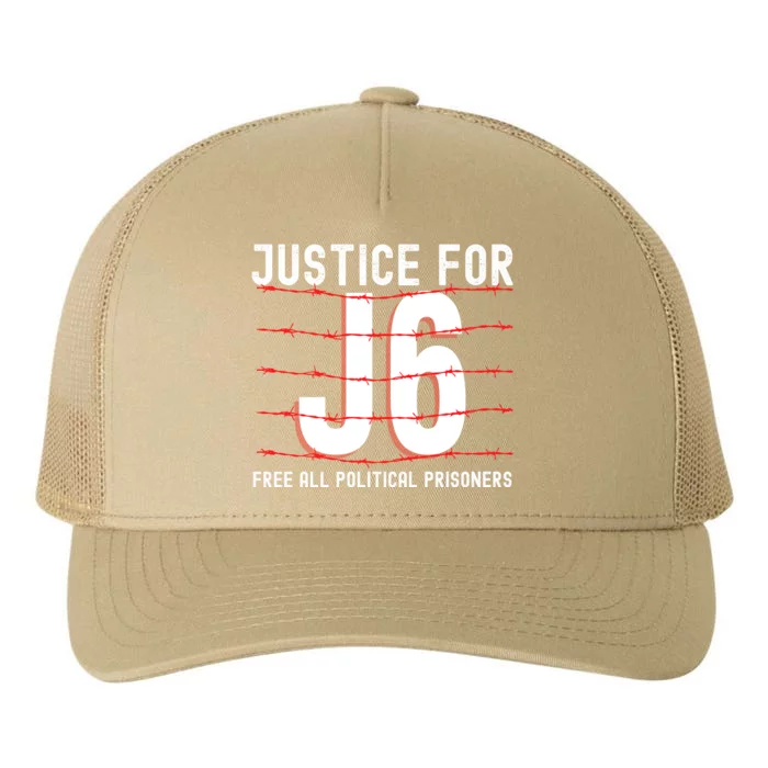 Justice For J6 Conservative Yupoong Adult 5-Panel Trucker Hat