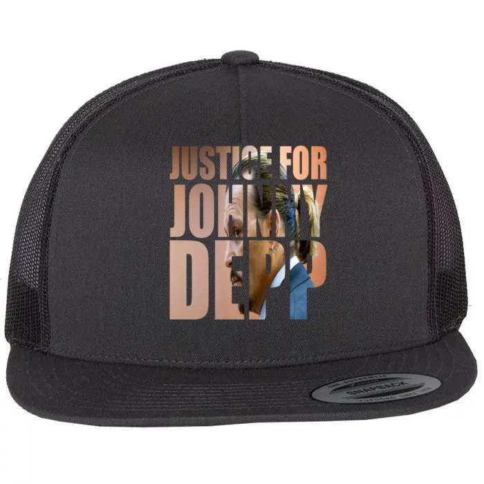 Justice For Johnny Depp Support Flat Bill Trucker Hat