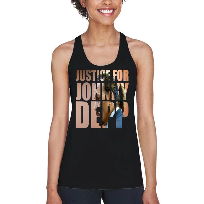 Justice For Johnny Depp Support Women's Racerback Tank