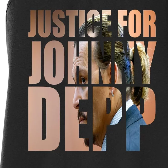 Justice For Johnny Depp Support Women's Racerback Tank