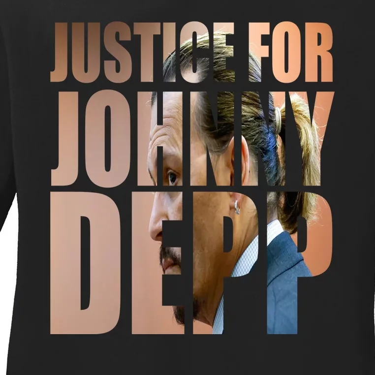 Justice For Johnny Depp Support Ladies Long Sleeve Shirt