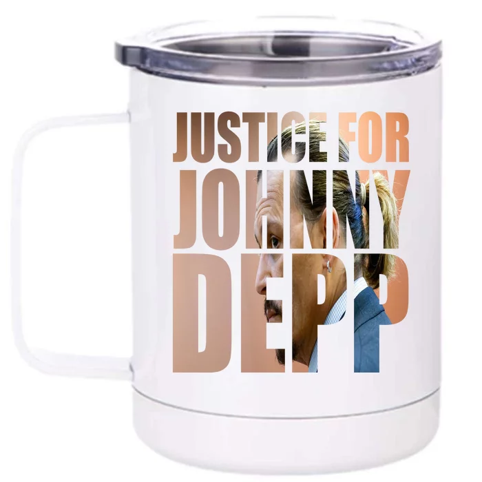 Justice For Johnny Depp Support Front & Back 12oz Stainless Steel Tumbler Cup