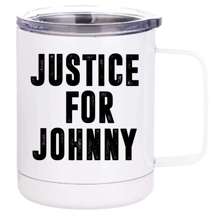 Justice For Johnny Depp Front & Back 12oz Stainless Steel Tumbler Cup