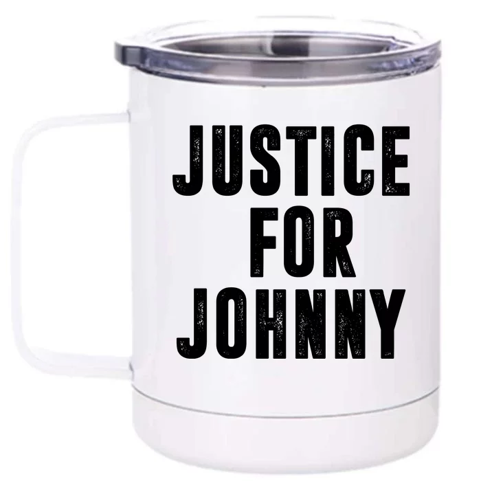 Justice For Johnny Depp Front & Back 12oz Stainless Steel Tumbler Cup