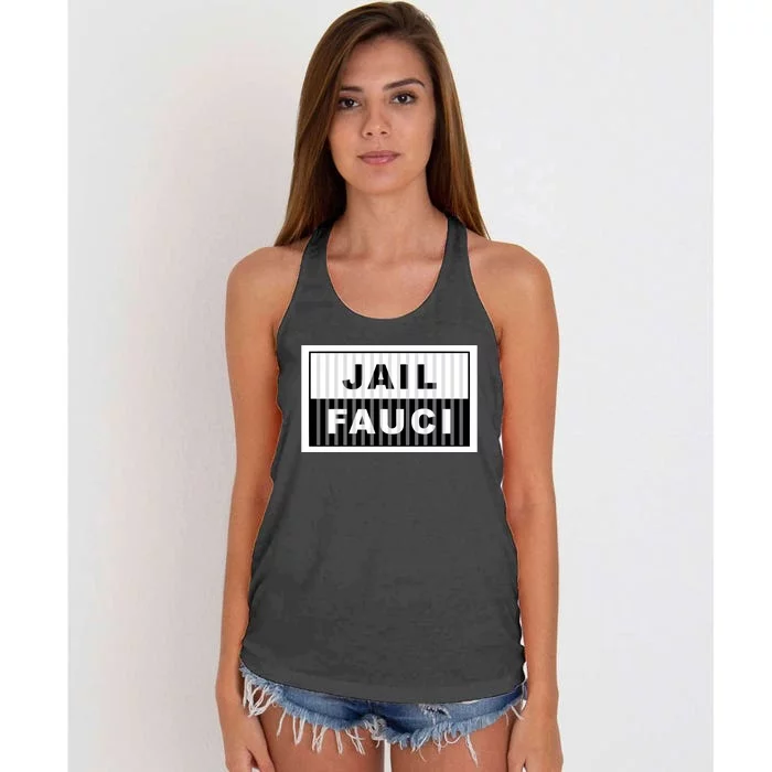 Jail Fauci Women's Knotted Racerback Tank