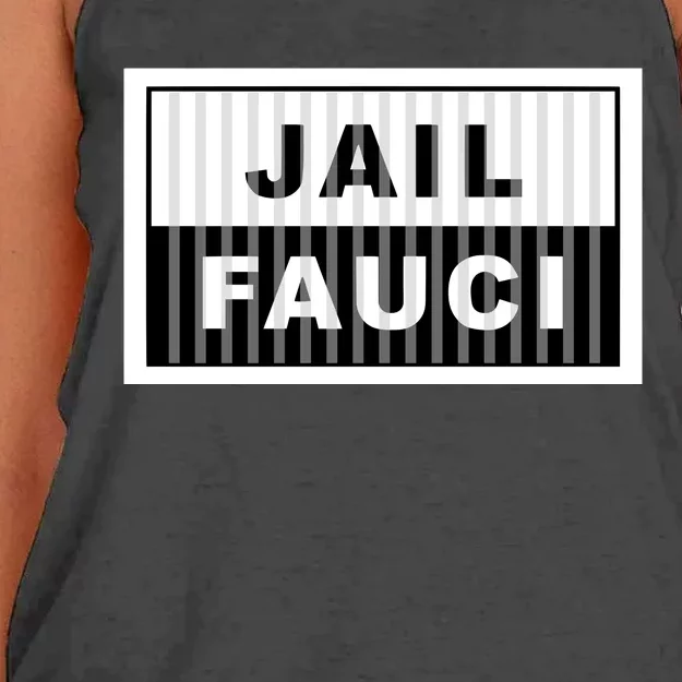 Jail Fauci Women's Knotted Racerback Tank