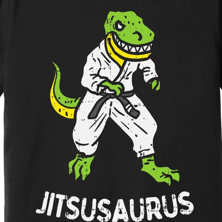 Jitsusaurus Funny Jiu Jitsu Trex Black Belt Martial Art Gift Premium T-Shirt