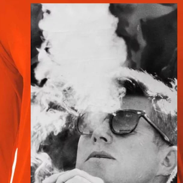 JFK Smoking with Shades John F. Kennedy President Cooling Performance Long Sleeve Crew