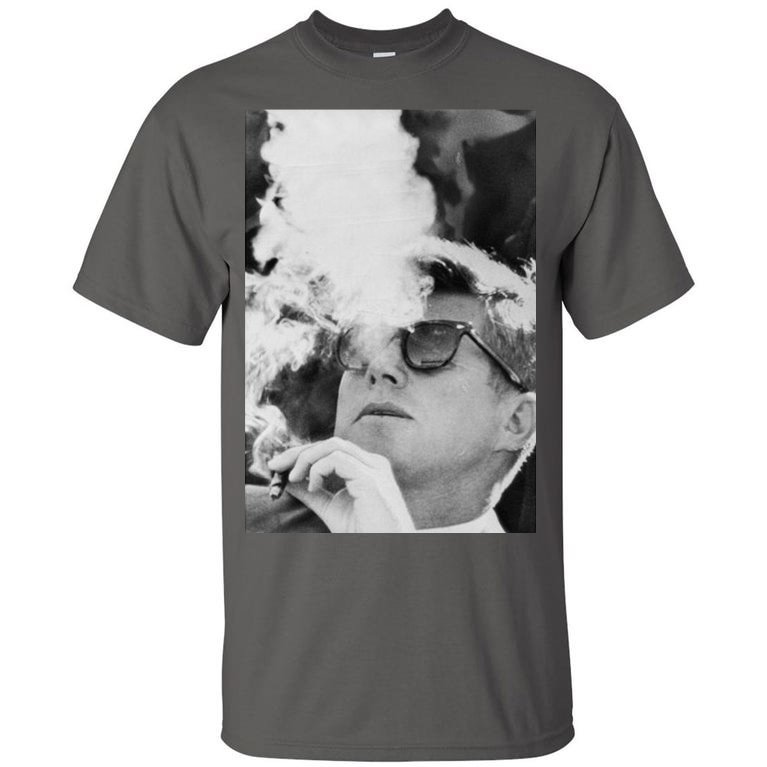 JFK Smoking with Shades John F. Kennedy President Tall T-Shirt