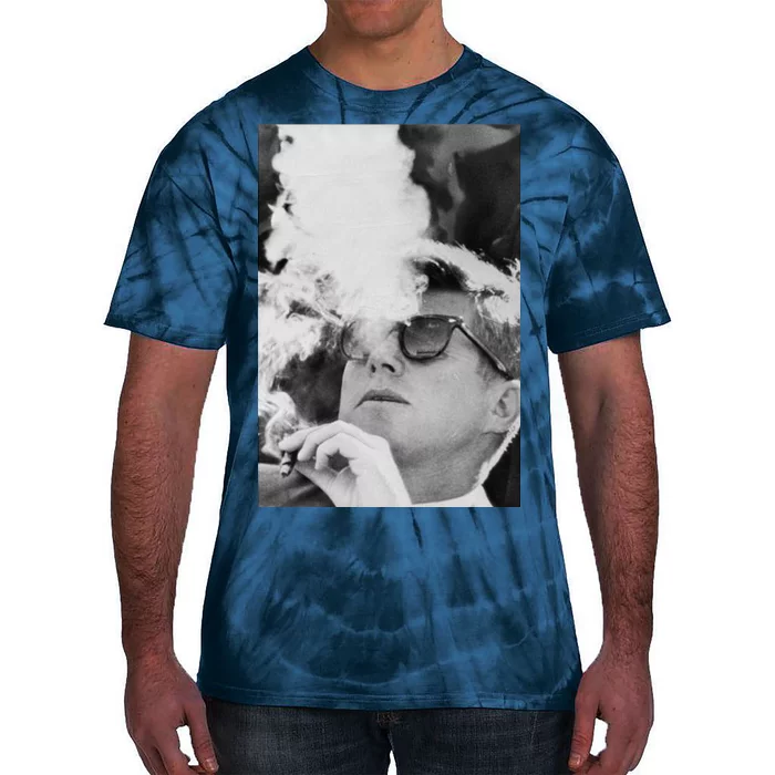 JFK Smoking with Shades John F. Kennedy President Tie-Dye T-Shirt